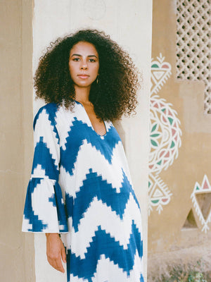 Viento Dress | Zig Zag Royal Blue Viento Dress | Zig Zag Royal Blue