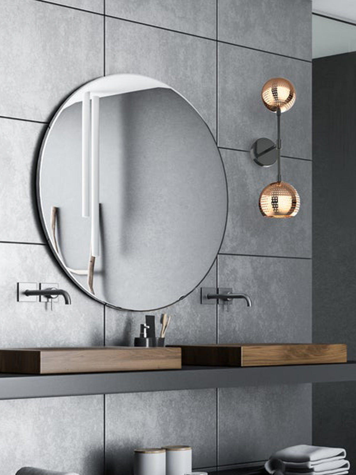 Shams Wall Sconce Dual Globe Shams Wall Sconce Dual Globe