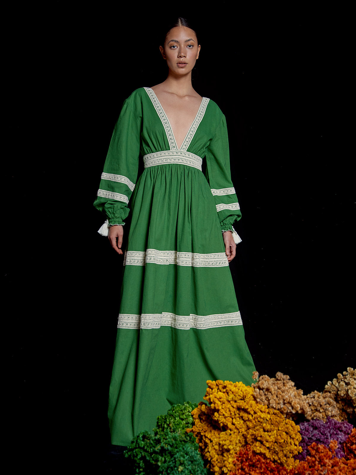 Volta Maxi Dress | Green