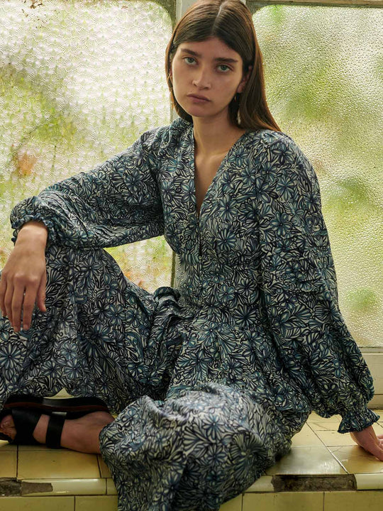 Margarita Top | Print Blue