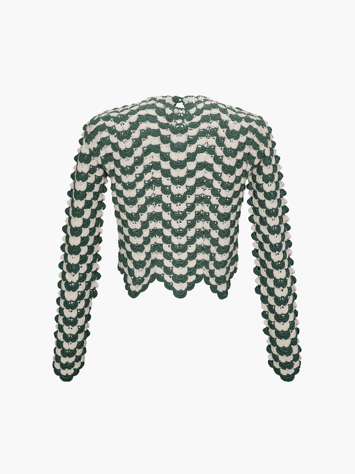 Safi Top | Ivory/Green