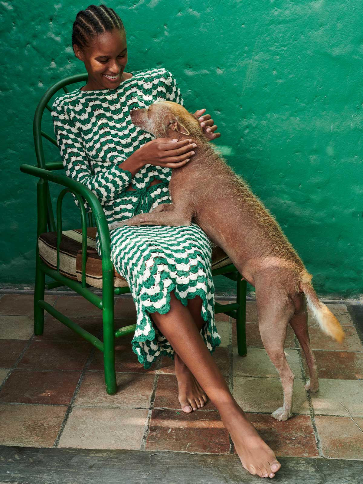 Safi Skirt | Ivory/Green Safi Skirt | Ivory/Green