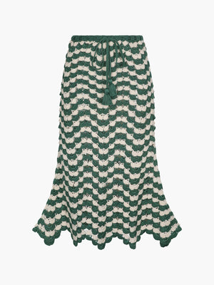 Safi Skirt | Ivory/Green Safi Skirt | Ivory/Green