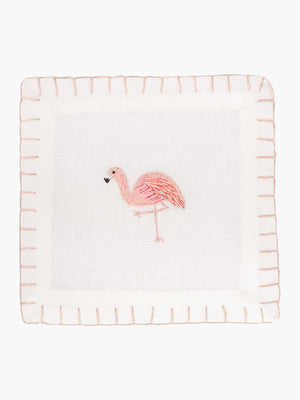 Cocktail Napkin Set of 4 | Flamingo Cocktail Napkin Set of 4 | Flamingo