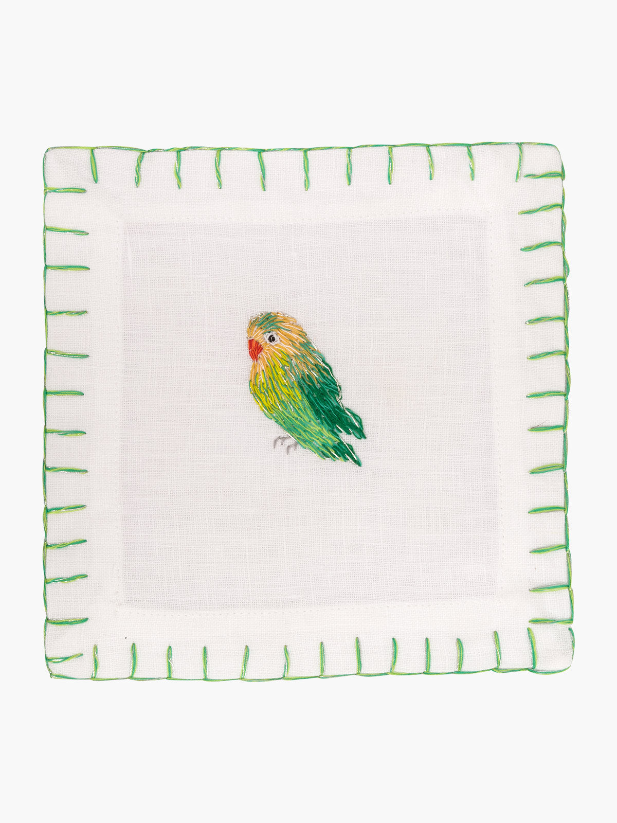 Cocktail Napkin Set of 4 | Parakeet Cocktail Napkin Set of 4 | Parakeet