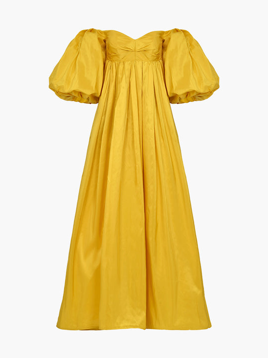 Eli Taffeta Strapless Gown