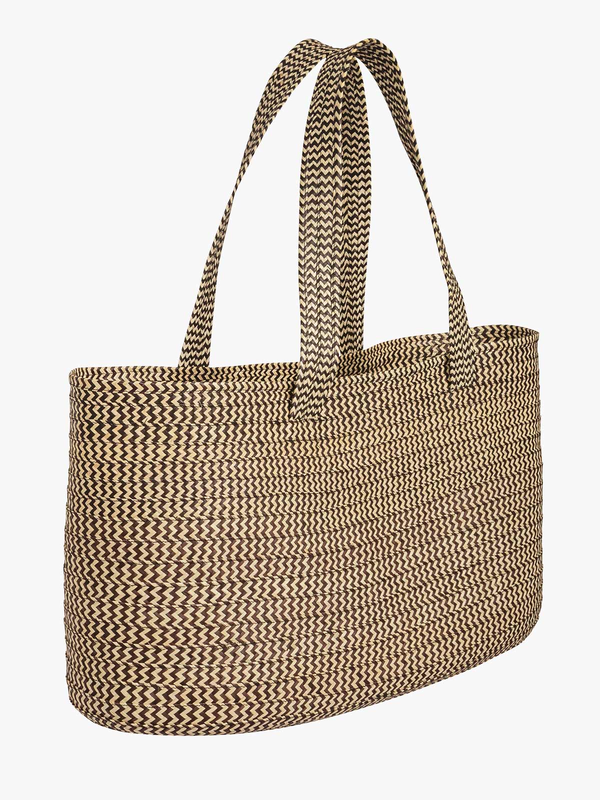 Beach Bag Midi | Natural/Maroon Beach Bag Midi | Natural/Maroon