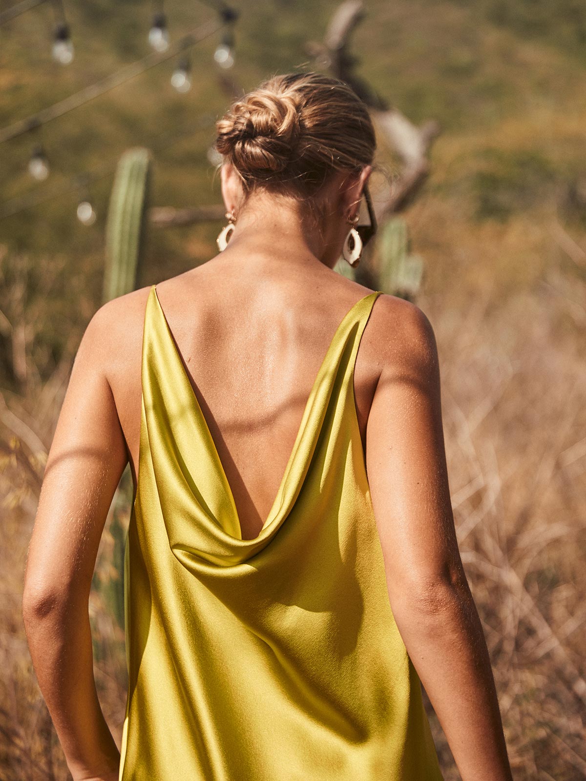 Fountain Silk Dress | Olive Green Fountain Silk Dress | Olive Green