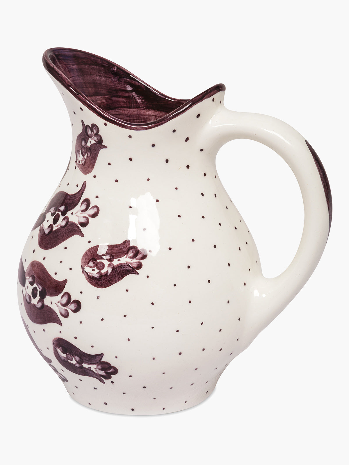 Hand Painted Ceramic Jug | Aubergine Hand Painted Ceramic Jug | Aubergine