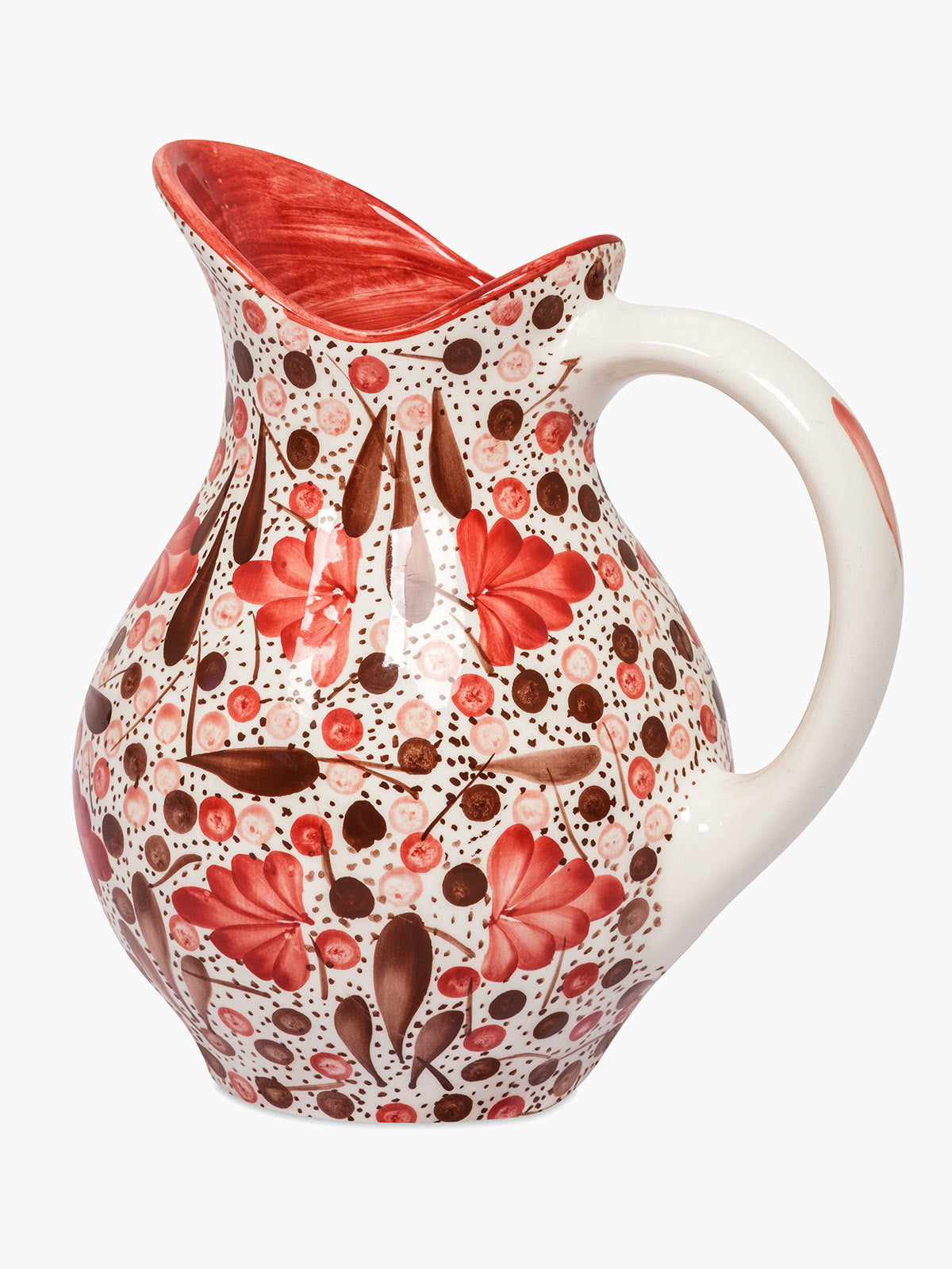 Hand Painted Ceramic Jug | Coral Hand Painted Ceramic Jug | Coral