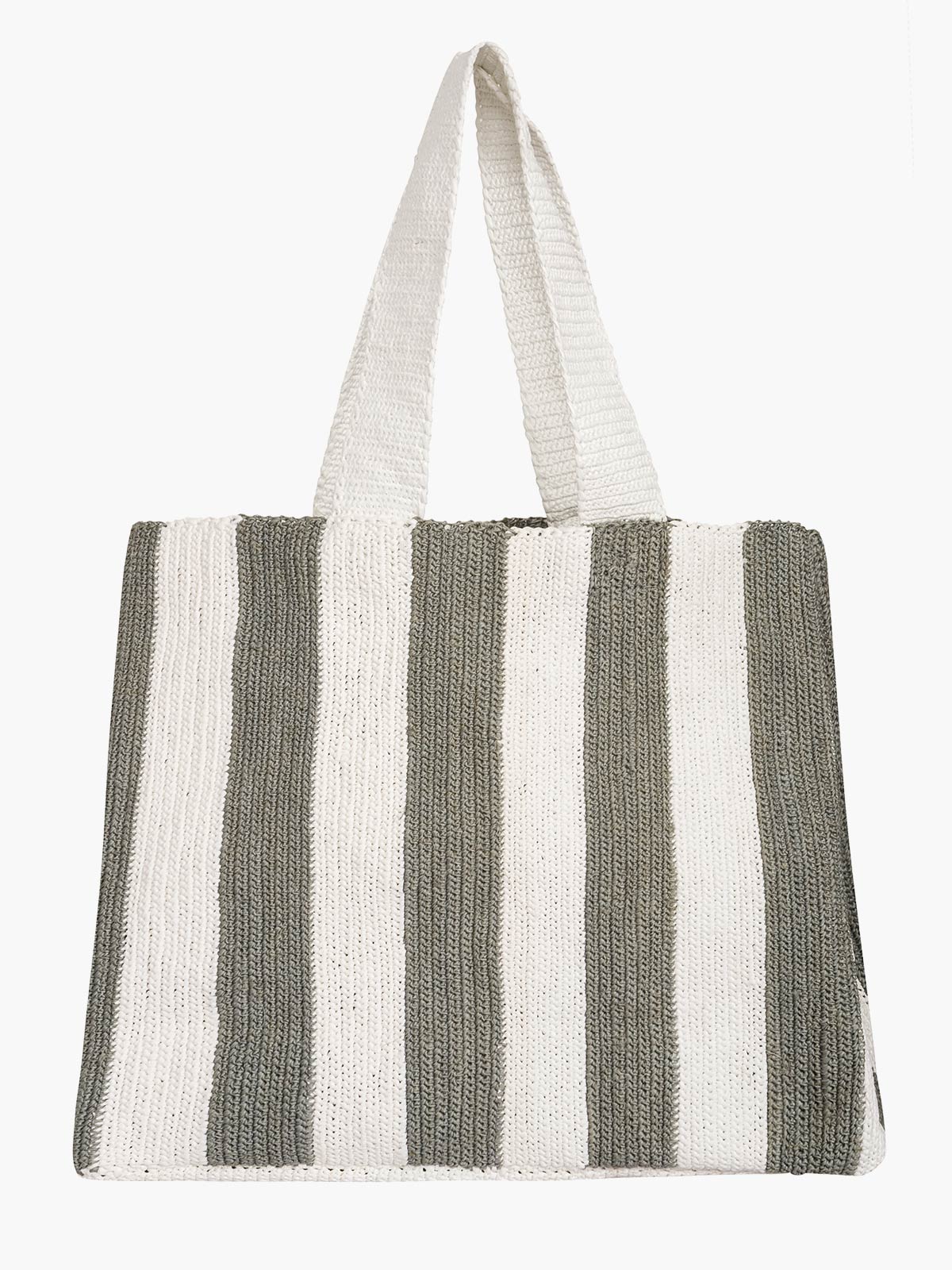 Recycled Plastic Beach Bag | Gray/White Recycled Plastic Beach Bag | Gray/White