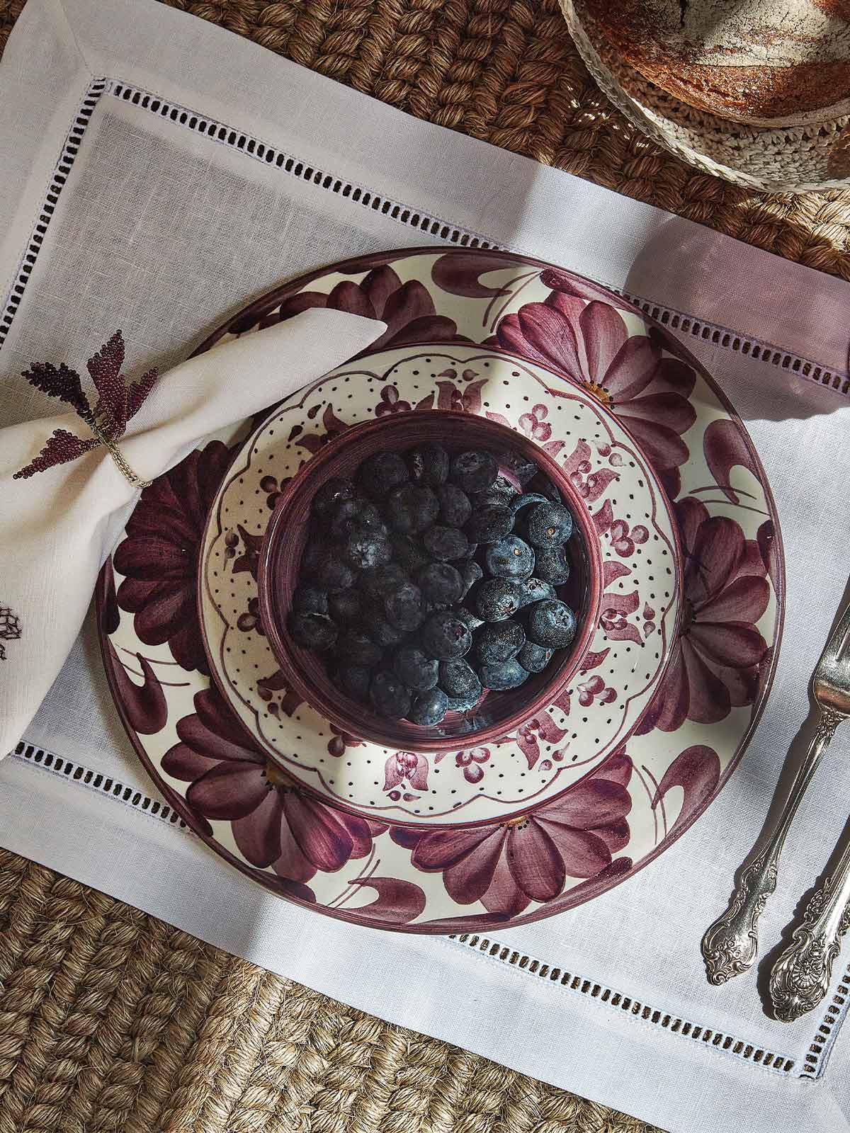 Hand Painted Ceramic Tableware | Aubergine