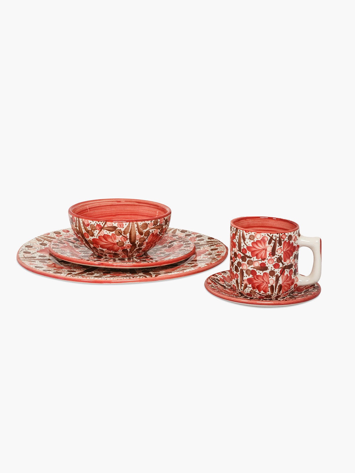 Hand Painted Ceramic Tableware | Coral