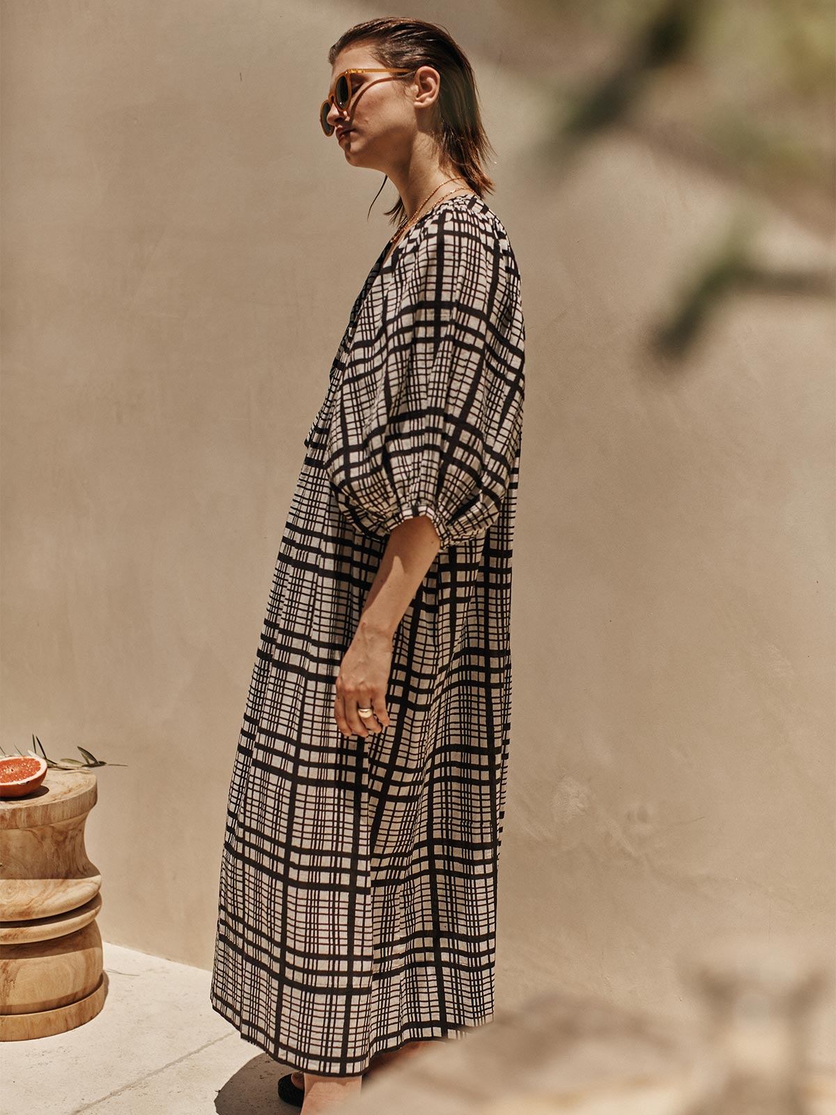 Garima Dress | Organic Plaid Garima Dress | Organic Plaid