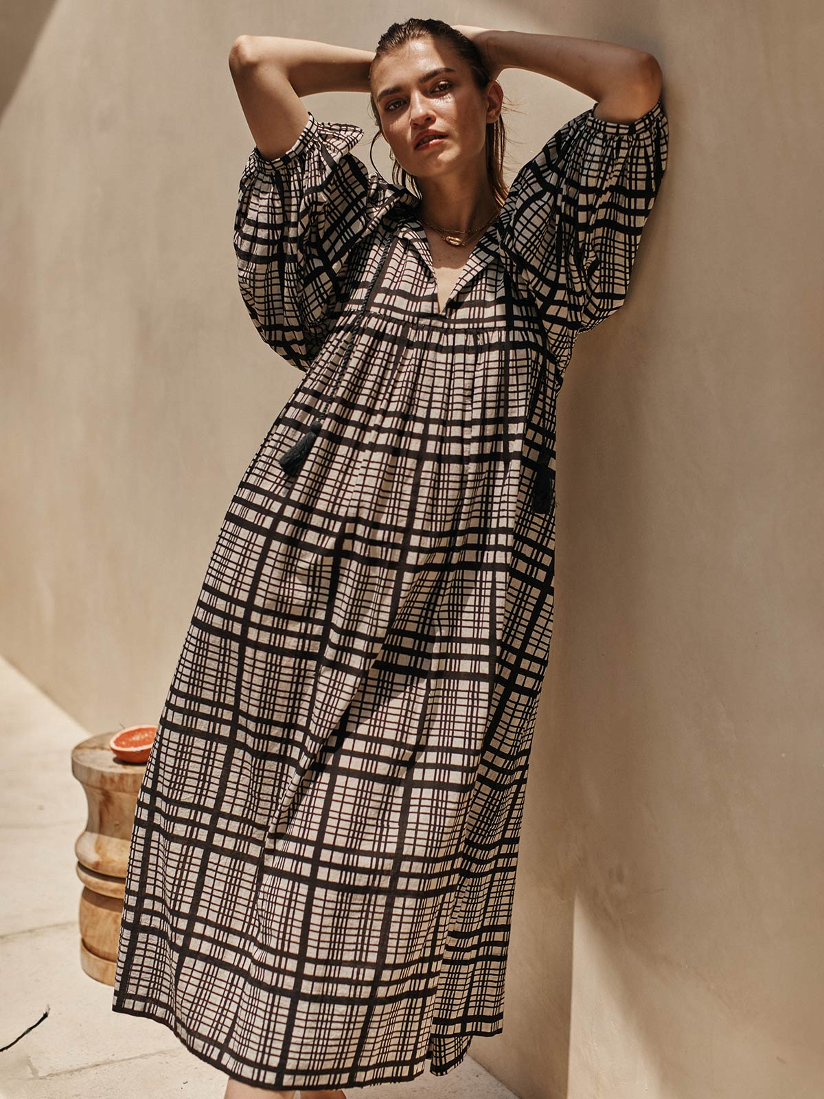 Garima Dress | Organic Plaid Garima Dress | Organic Plaid