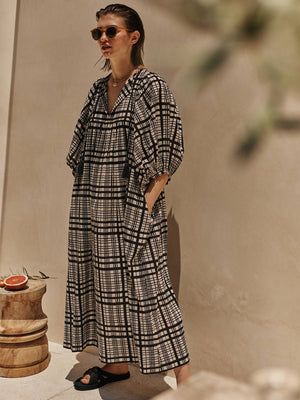 Garima Dress | Organic Plaid Garima Dress | Organic Plaid