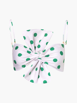 Albatross Top | Green Polka/Ivory Albatross Top | Green Polka/Ivory