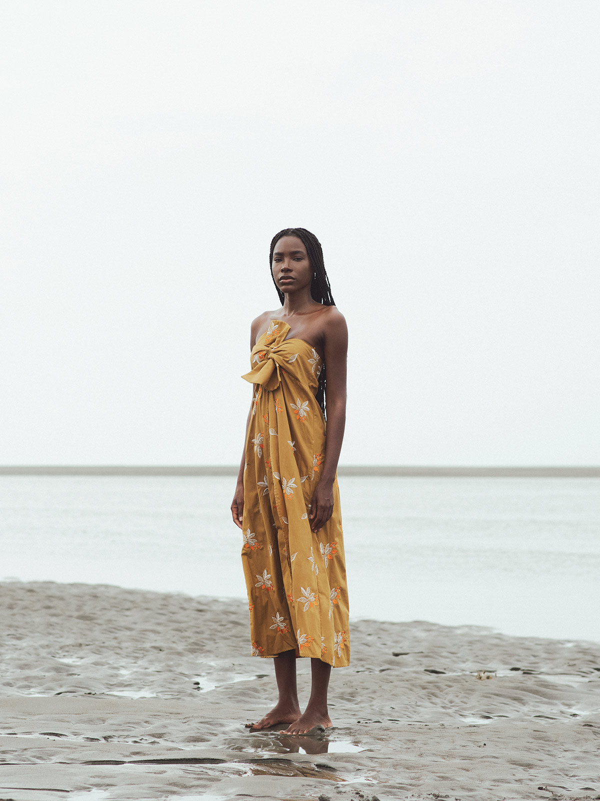 Amore Mio Cotton Midi Dress Embroidered Amore Mio Cotton Midi Dress Embroidered