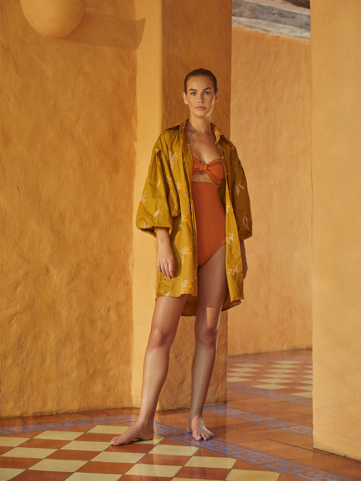 Barnes Embroidered Cotton Shirt | Honey Barnes Embroidered Cotton Shirt | Honey