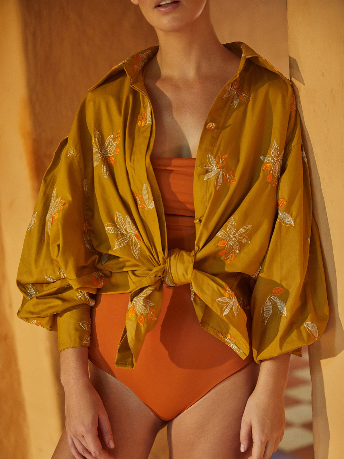 Barnes Embroidered Cotton Shirt | Honey Barnes Embroidered Cotton Shirt | Honey