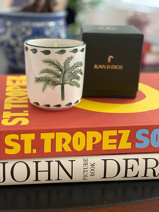 Ceramic Candle | Green Palm