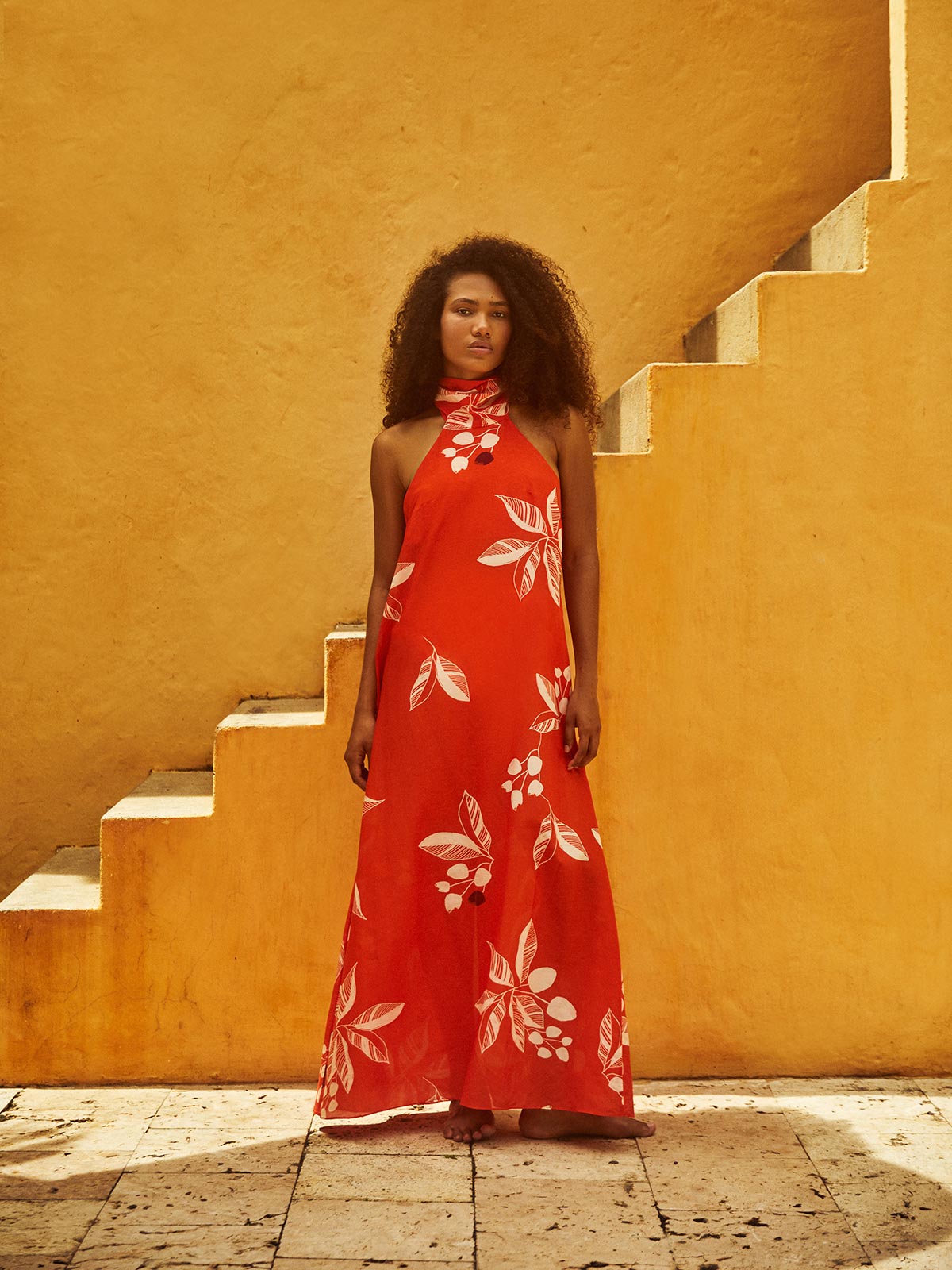 Costa Pacifica Cotton Silk Dress | Orange Chontaduro Costa Pacifica Cotton Silk Dress | Orange Chontaduro