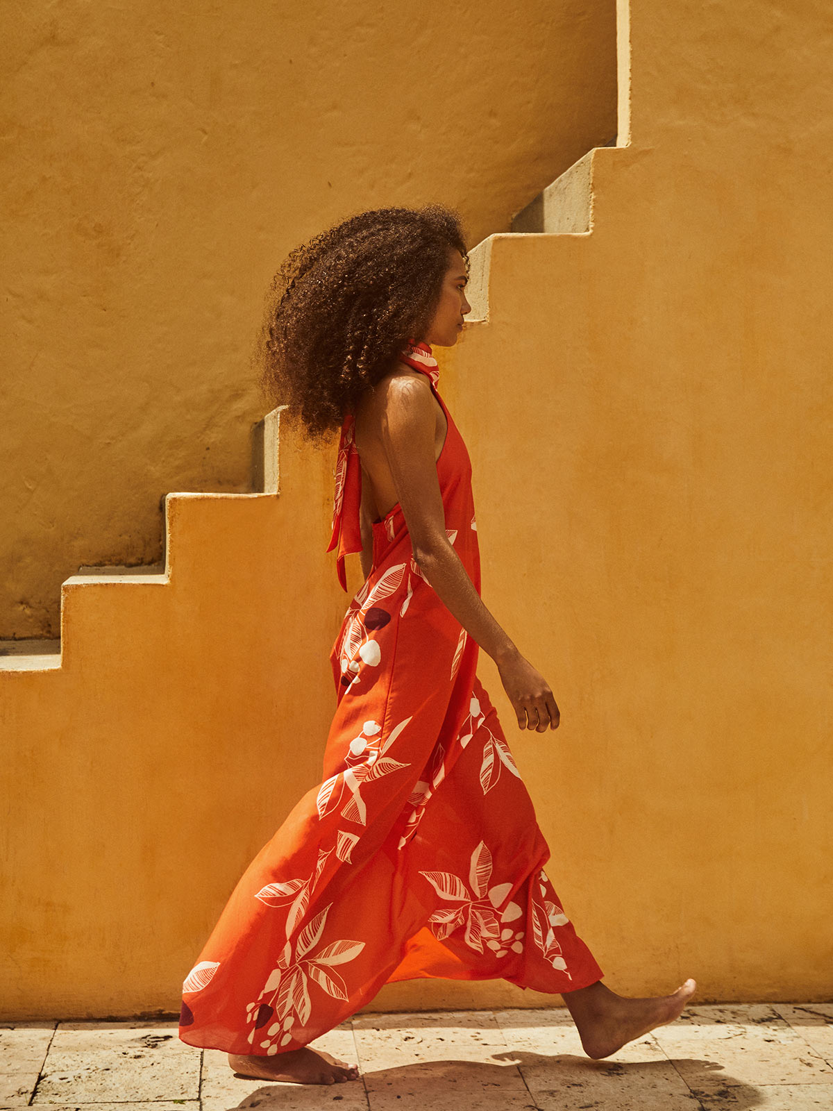 Costa Pacifica Cotton Silk Dress | Orange Chontaduro Costa Pacifica Cotton Silk Dress | Orange Chontaduro