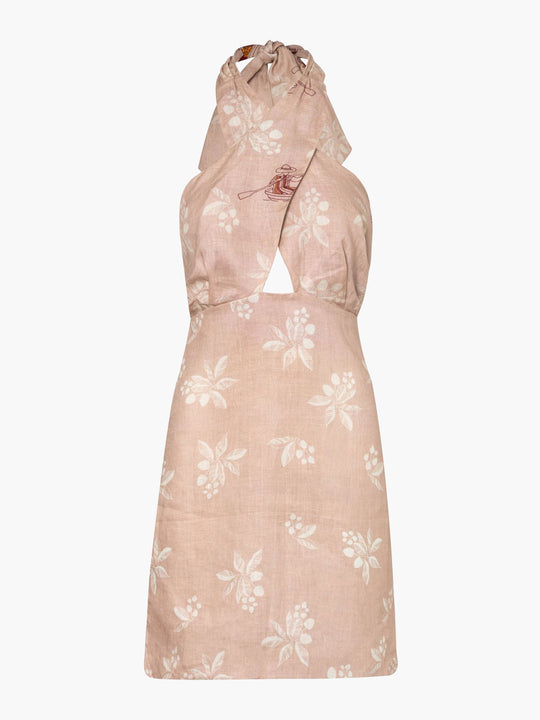 Costa Del Sol Linen Mini Dress | Mocha