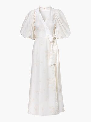 Ermita Wrap Around Cotton Midi Dress | Ivory Ermita Wrap Around Cotton Midi Dress | Ivory