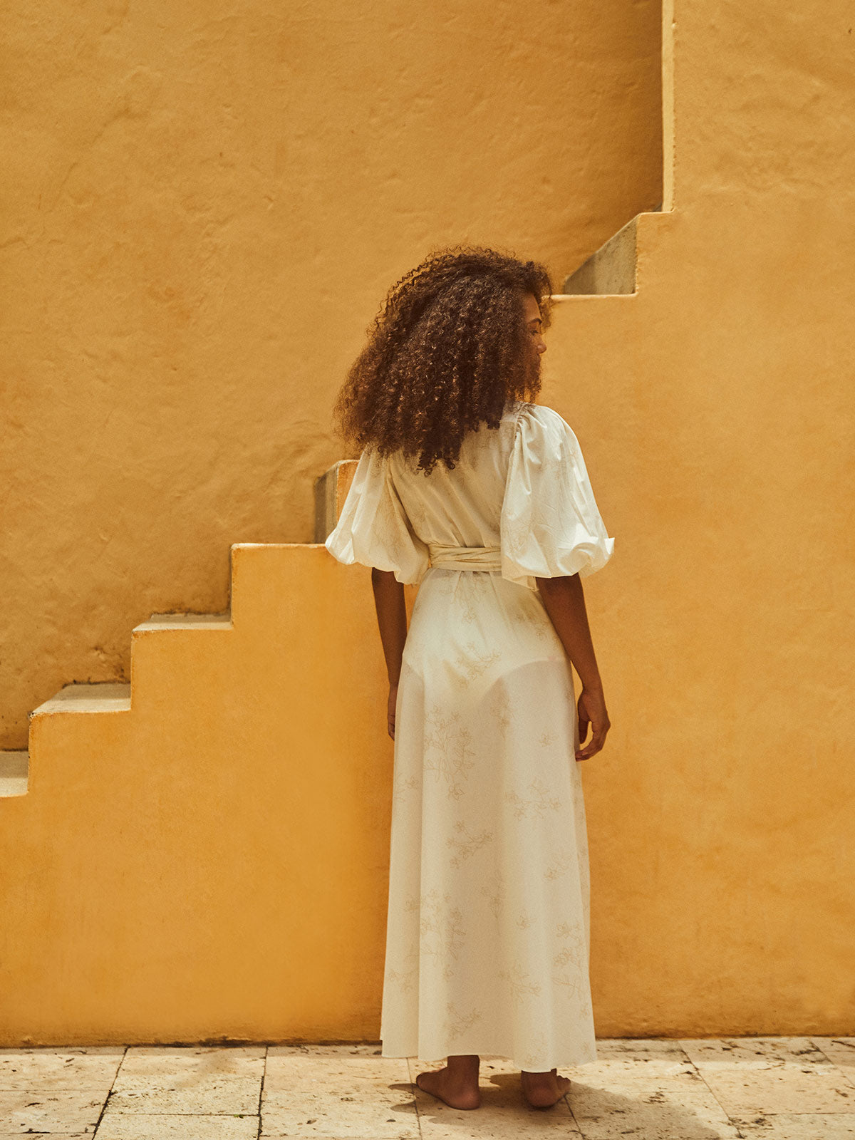 Ermita Wrap Around Cotton Midi Dress | Ivory Ermita Wrap Around Cotton Midi Dress | Ivory