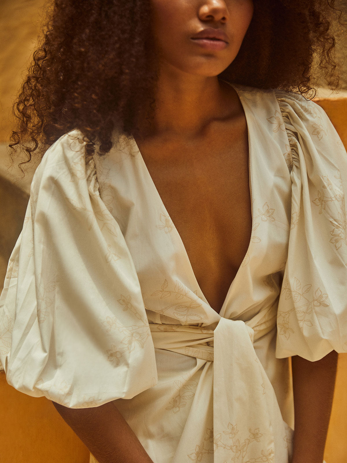 Ermita Wrap Around Cotton Midi Dress | Ivory Ermita Wrap Around Cotton Midi Dress | Ivory