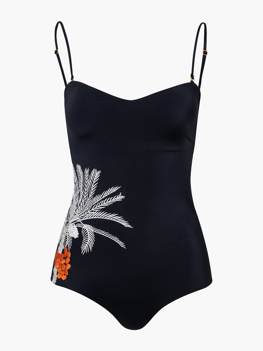 Esteros One Piece Embroidered | Black