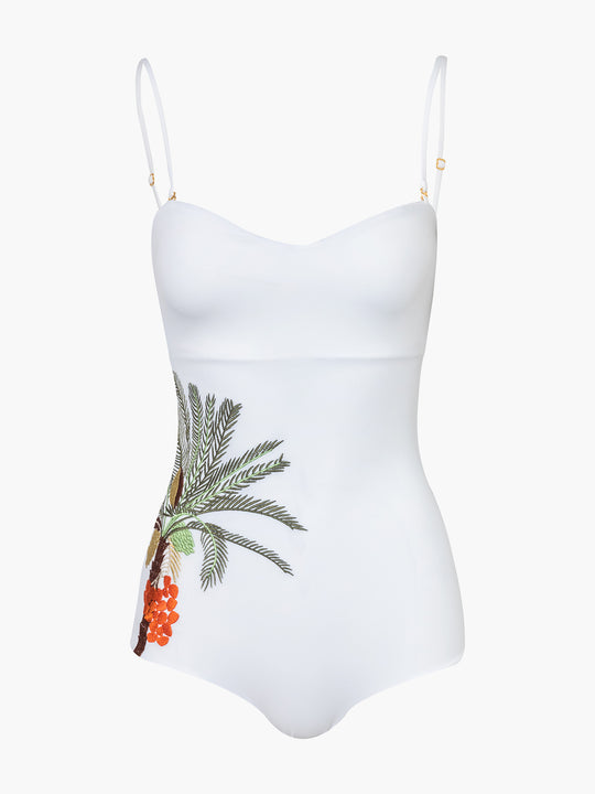 Esteros One Piece Embroidered | White