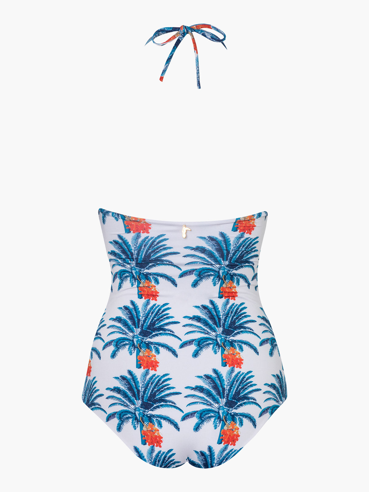 Lili One Piece | White Blue Palms/Ivory Lili One Piece | White Blue Palms/Ivory