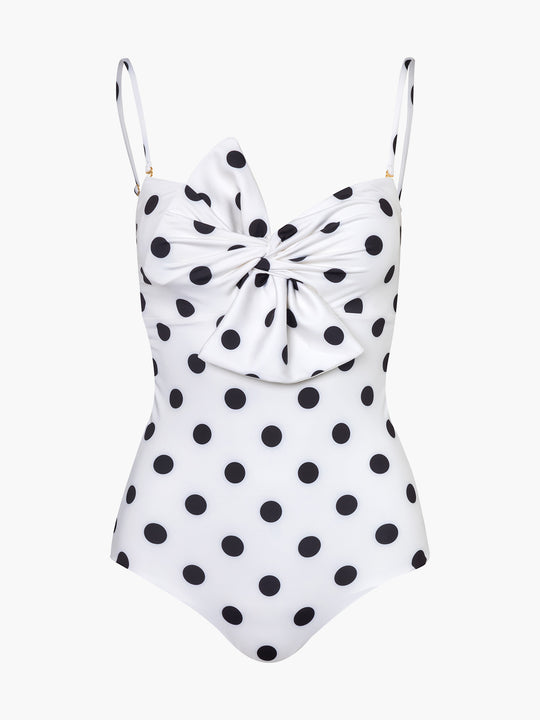 Malaga One Piece | Polka Black