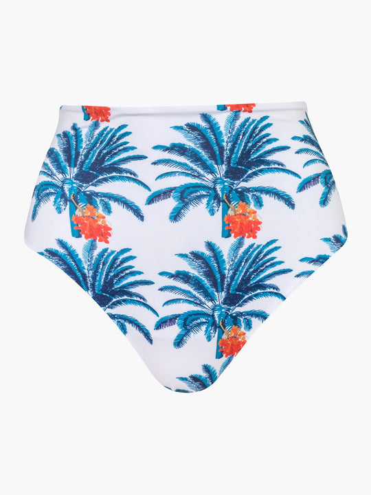Niche Vintage Bottom | White Blue Palms/Ivory
