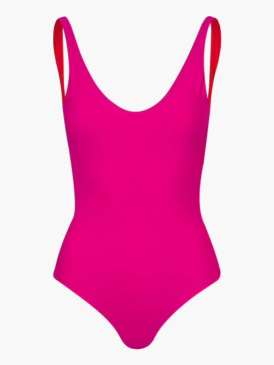 Olympic One Piece | Red/Fuchsia