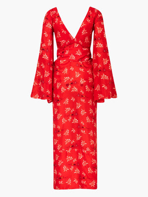 Pacifico Silk Maxi Dress | Red Chontaduro Pacifico Silk Maxi Dress | Red Chontaduro
