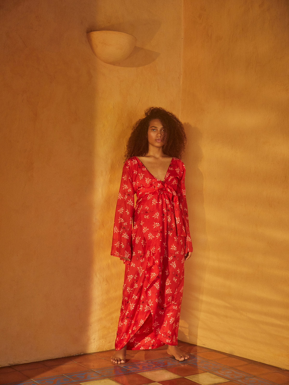 Pacifico Silk Maxi Dress | Red Chontaduro Pacifico Silk Maxi Dress | Red Chontaduro