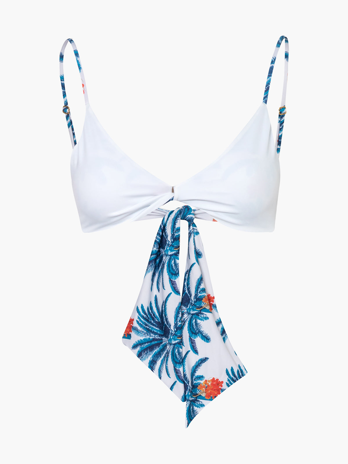 Pacifico Top | White Blue Palms/Ivory Pacifico Top | White Blue Palms/Ivory