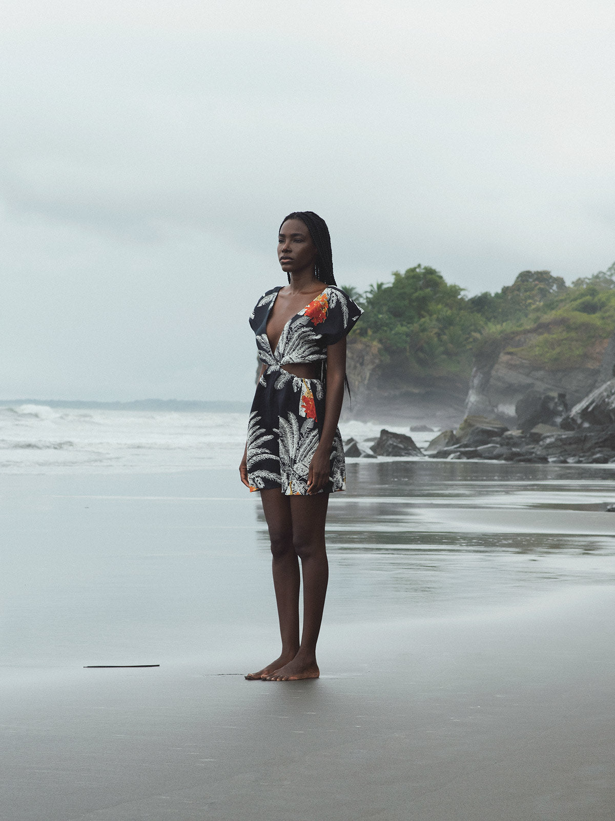 Quinto Sol Linen Mini Dress | Black Palms Quinto Sol Linen Mini Dress | Black Palms