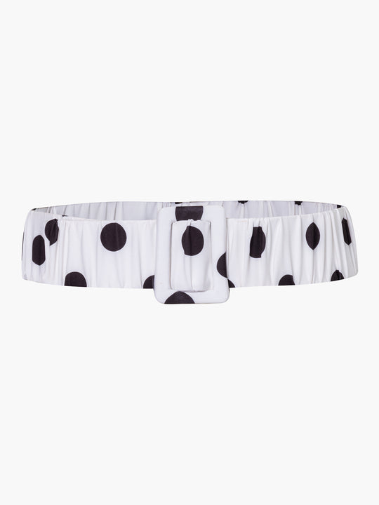 Ruched Belt | Polka Black