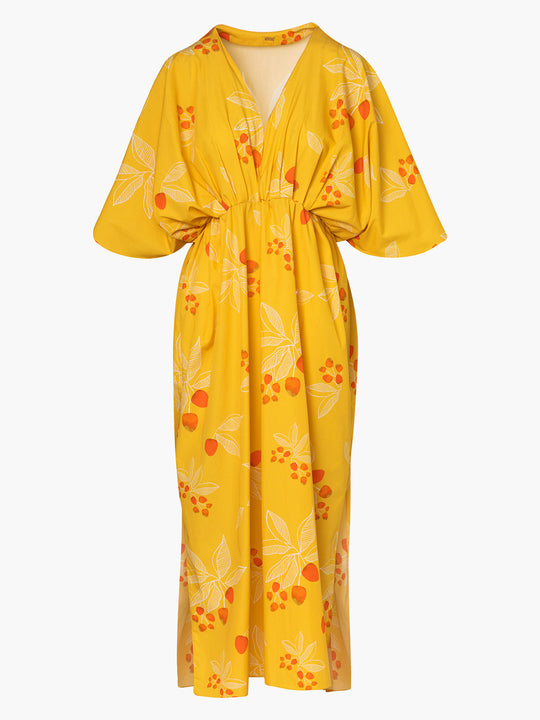 San Bernardo Cotton Kaftan | Yellow Chontaduro