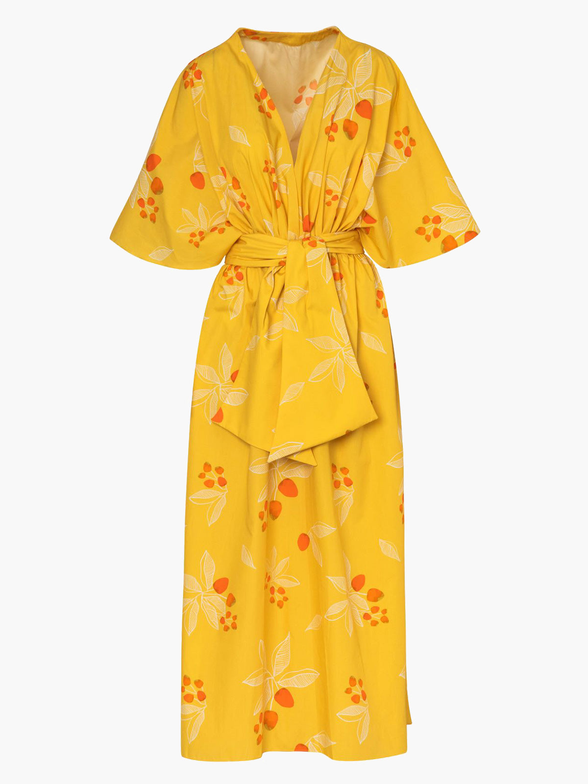 San Bernardo Cotton Kaftan | Yellow Chontaduro San Bernardo Cotton Kaftan | Yellow Chontaduro