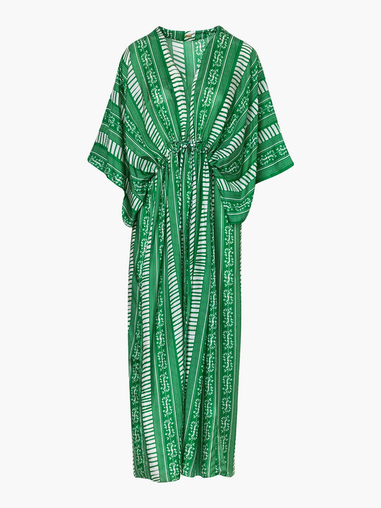 San Cipriano Cotton Silk Tunic | Green Stripes