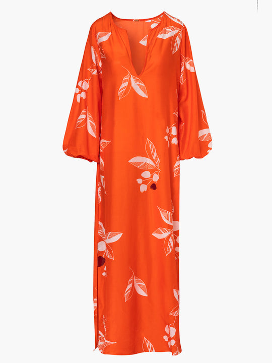 San Marco Cotton Silk Maxi Dress | Orange Chontaduro
