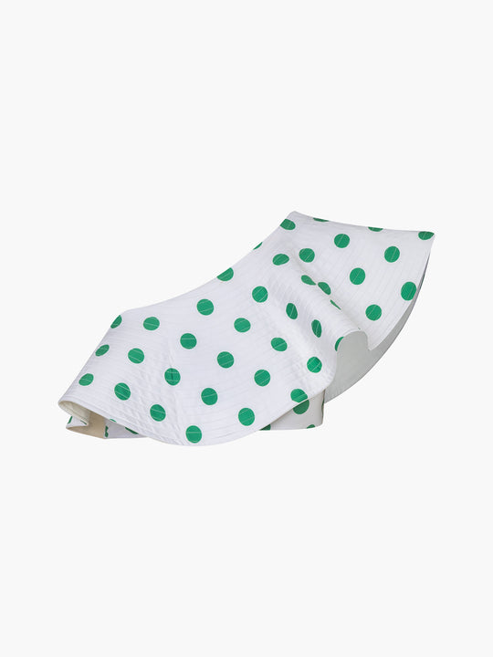 Sunset Waves Top | Green Polka/Ivory