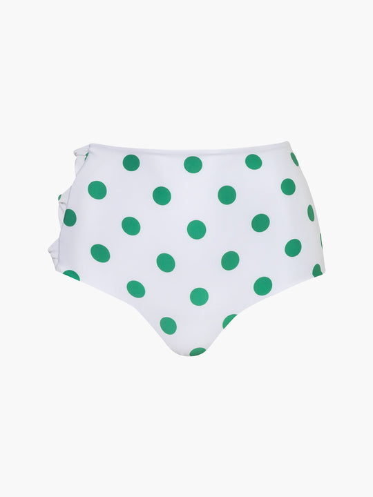 Tejada Vintage Bottom | Green Polka/Ivory