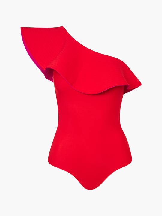 Tucan One Piece | Red/Fuchsia