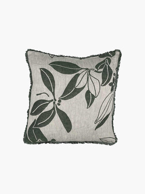 Cushion Cover With Recovered Fringe 45 x 45 | Verde Giungla Cushion Cover With Recovered Fringe 45 x 45 | Verde Giungla
